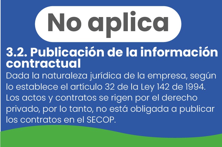 3.2 Publicación de la información contractual